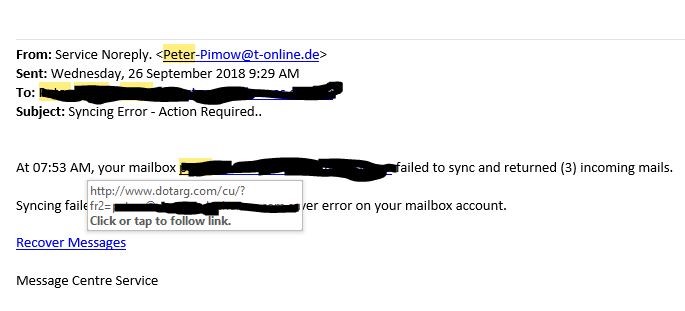 Fake Email Example